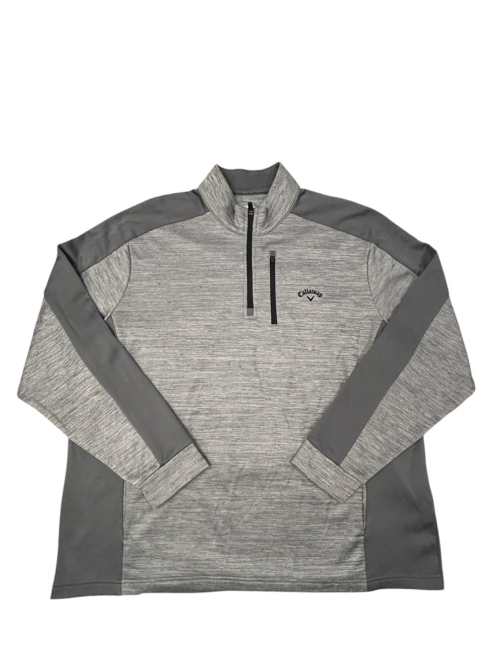 Callaway Men's Gray Heather Quarter-Zip‎  Golf Pullover Jacket XXL UPF Casual